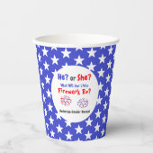 Firework American Gender Reveal Pappbecher (Vorderseite)