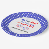 Firework American Gender Reveal Pappteller (Schrägansicht)