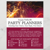Firework-Anzeige, Party-Event-Plannerwerbung Flyer (Vorne)