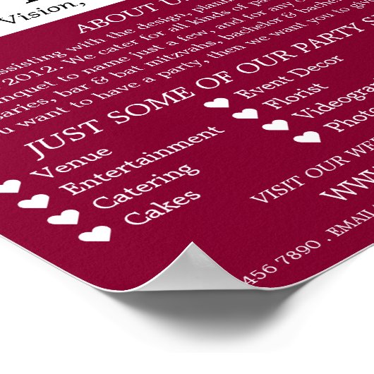 Firework-Anzeige, Party-Event-Plannerwerbung Poster (Ecke)