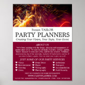 Firework-Anzeige, Party-Event-Plannerwerbung Poster (Vorne)