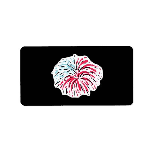 Firework Classic Adressaufkleber (Vorne)