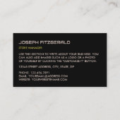 Firework Display, Fireworks Sales Visitenkarte (Rückseite)