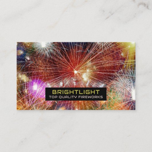 Firework Display, Fireworks Sales Visitenkarte (Vorderseite)
