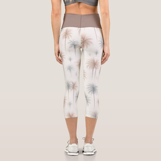 Firework Palms Capri Leggings (Rückseite)