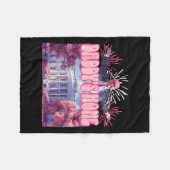Firework Pink - Daddys Zuhause Trump 2024 Fleecedecke (Vorderseite (Horizontal))