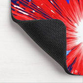 Firework Red White Blue Mousepad (Ecke)