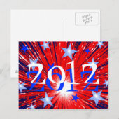 Firework Red White Blue Postkarte "2012" (Vorne/Hinten)