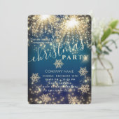 Firework Sparkle Luxus Unternehmen Weihnachtsfest  Einladung (Stehend Vorderseite)