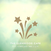 Firework Star Gold White Opening bald kommen Fensteraufkleber (Blatt 3)