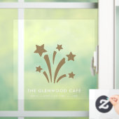 Firework Star Gold White Opening bald kommen Fensteraufkleber (Zuhause)