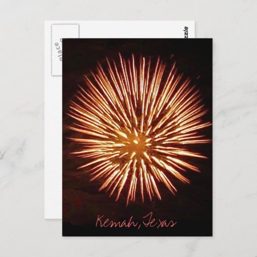 Fireworks1c-Postkarte - kundenspezifisch Postkarte (Vorne/Hinten)