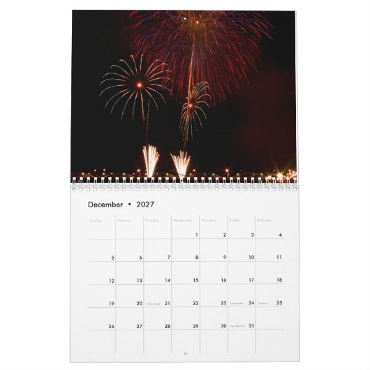 Fireworks 2024 Calendar Kalender (Dez 2027)