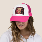 Fireworks 3 4th of July pink and white trucker hat Truckerkappe (Beispiel)