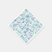 Fireworks Abstract Gay Men's Pride Flag Green Blue Serviette (Ecke)