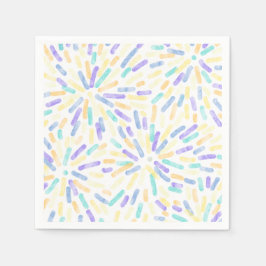 Fireworks Abstract Genderfaun Flag Pastell Serviette