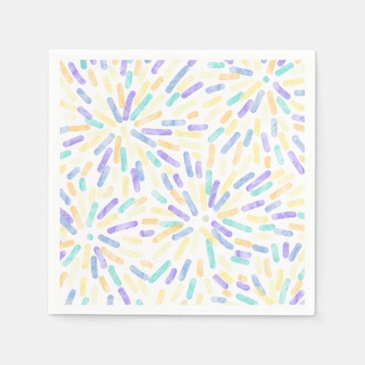 Fireworks Abstract Genderfaun Flag Pastell Serviette (Vorderseite)