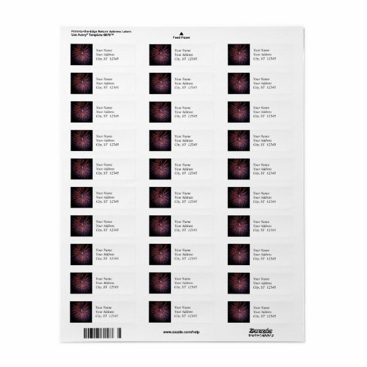 Fireworks Address Label (Vorne)