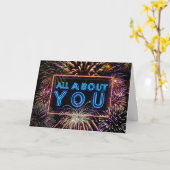 Fireworks All About You Neon Sign Karte (Gelbe Blume)