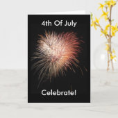 Fireworks American Patriotic Card Karte (Gelbe Blume)