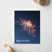 Fireworks-Amerikanische Unabhängigkeitstag Mitteilungskarte (Vorderseite/Rückseite Beispiel)