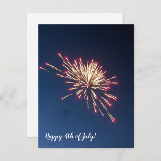 Fireworks-Amerikanische Unabhängigkeitstag Mitteilungskarte (Vorne/Hinten)