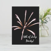 Fireworks Amerikanische Unabhängigkeitstag Party E Einladung (Stehend Vorderseite)
