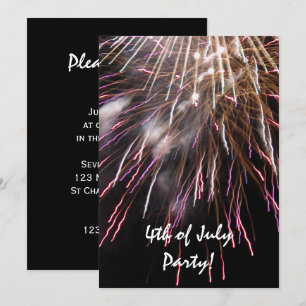 Fireworks Amerikanische Unabhängigkeitstag Party E Einladung