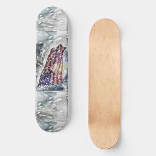 Fireworks Background II Skateboard (Vorderseite)