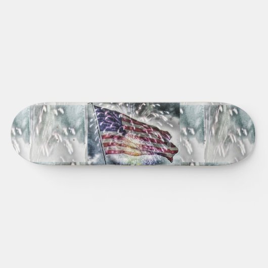 Fireworks Background II Skateboard (Horizontal)
