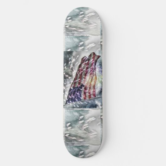 Fireworks Background II Skateboard (Vorderseite)