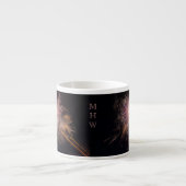 Fireworks benutzerdefinierte Monogramm-Tasse Espressotasse (Vorderseite)