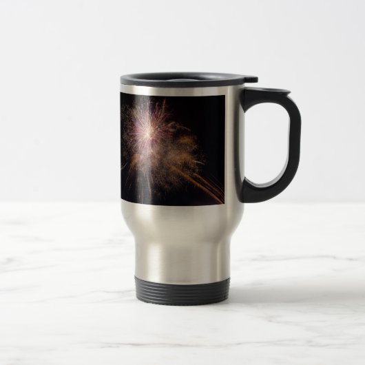 Fireworks benutzerdefinierte Monogramm-Tasse Reisebecher (Rechts)
