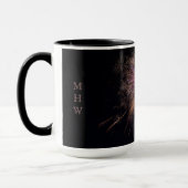 Fireworks benutzerdefinierte Monogramm-Tasse Tasse (Links)
