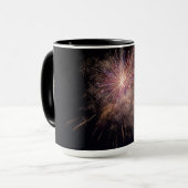 Fireworks benutzerdefinierte Monogramm-Tasse Tasse (Vorderseite Links)