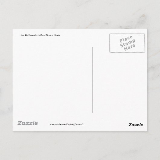 Fireworks beobachten postkarte (Rückseite)