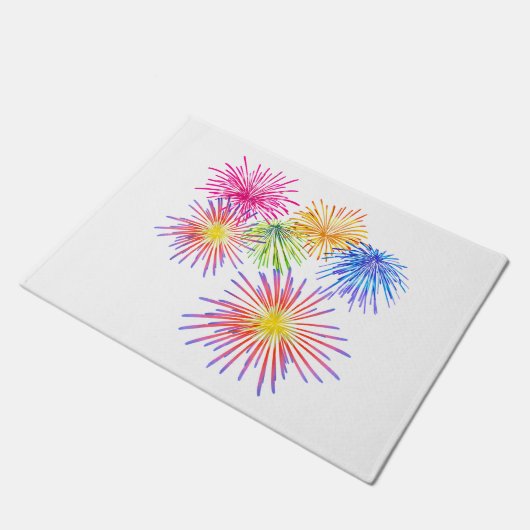 Fireworks Big Party Celebration Firecracker Fußmatte (Schrägansicht)