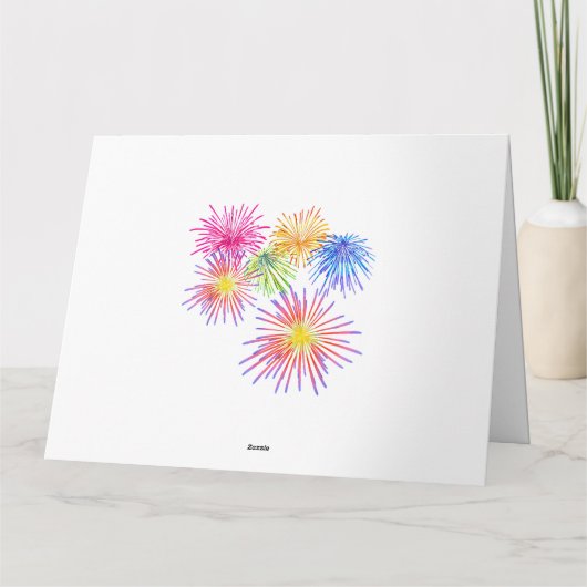Fireworks Big Party Celebration Firecracker Karte (Rückseite)