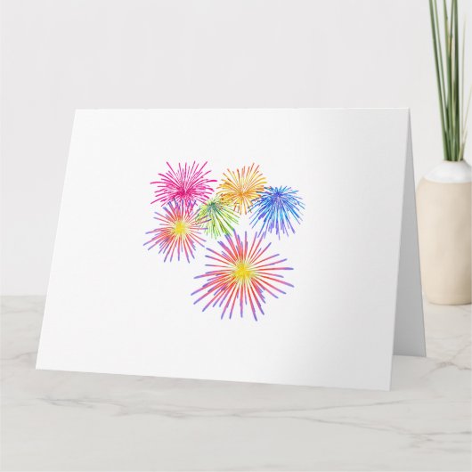 Fireworks Big Party Celebration Firecracker Karte (Vorderseite)