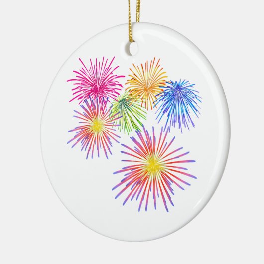 Fireworks Big Party Celebration Firecracker Keramik Ornament (Links)