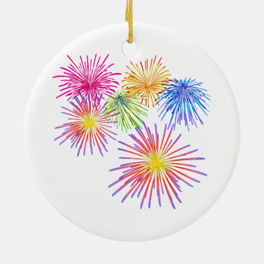 Fireworks Big Party Celebration Firecracker Keramik Ornament (Hinten)