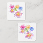 Fireworks Big Party Celebration Firecracker Quadratische Visitenkarte (Vorne/Hinten)