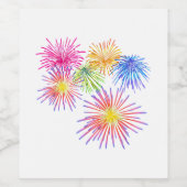 Fireworks Big Party Celebration Firecracker Weinetikett (Einzelnes Label)