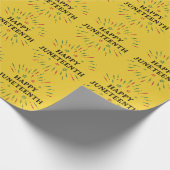 Fireworks Black Independence Day Happy Juneteenth Geschenkpapier (Ecke)