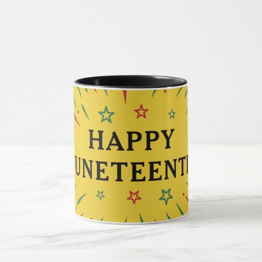 Fireworks Black Independence Day Happy Juneteenth Tasse (Zentrum)