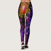 Fireworks Blue and Red Fun and Flashy Leggings (Rückseite)