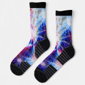 Fireworks Blue Maroon Socken (Links)
