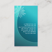 Fireworks Burg Monogram Turquoise Business Cards Visitenkarte (Rückseite)