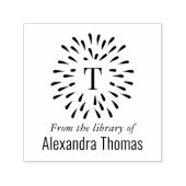 Fireworks Burst Single - Initial #3 Library Book Permastempel (Design)