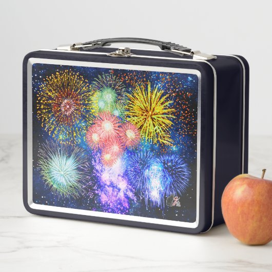 Fireworks Bursts Metal Lunchbox (Beispiel)